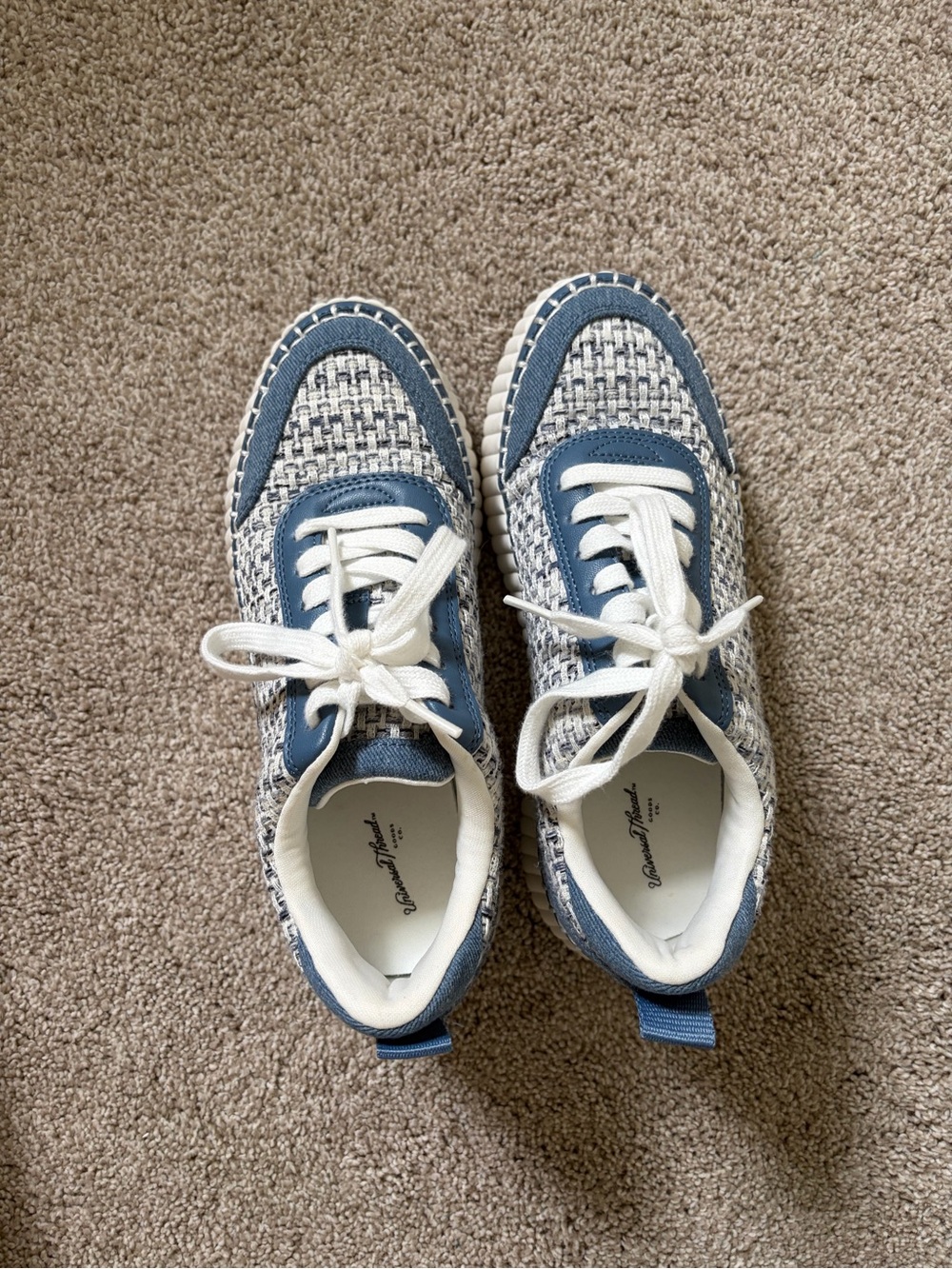 Universal Thread Blue and White Woven Sneakers
